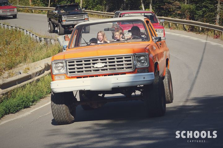 Orange/tan square body